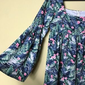 Sage floral dress